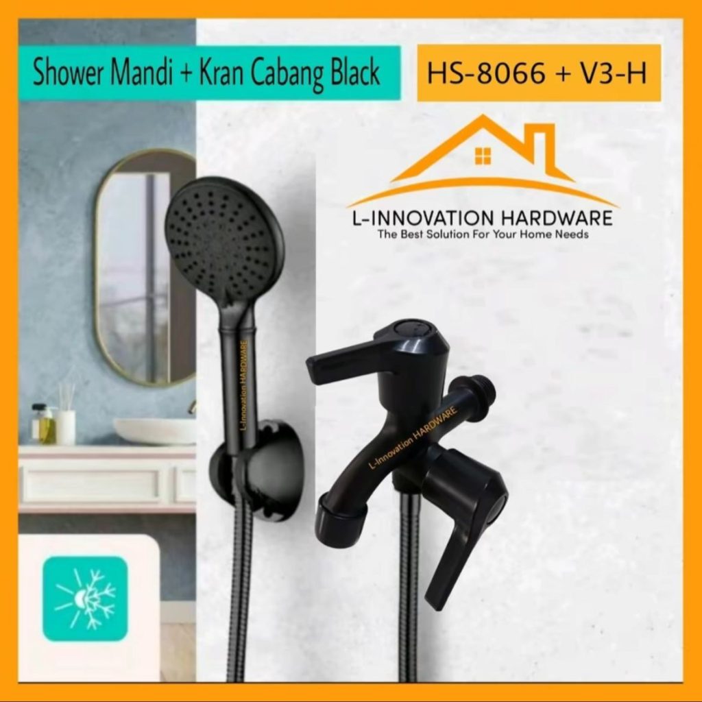 Paket Shower Mandi + Keran Cabang Premium