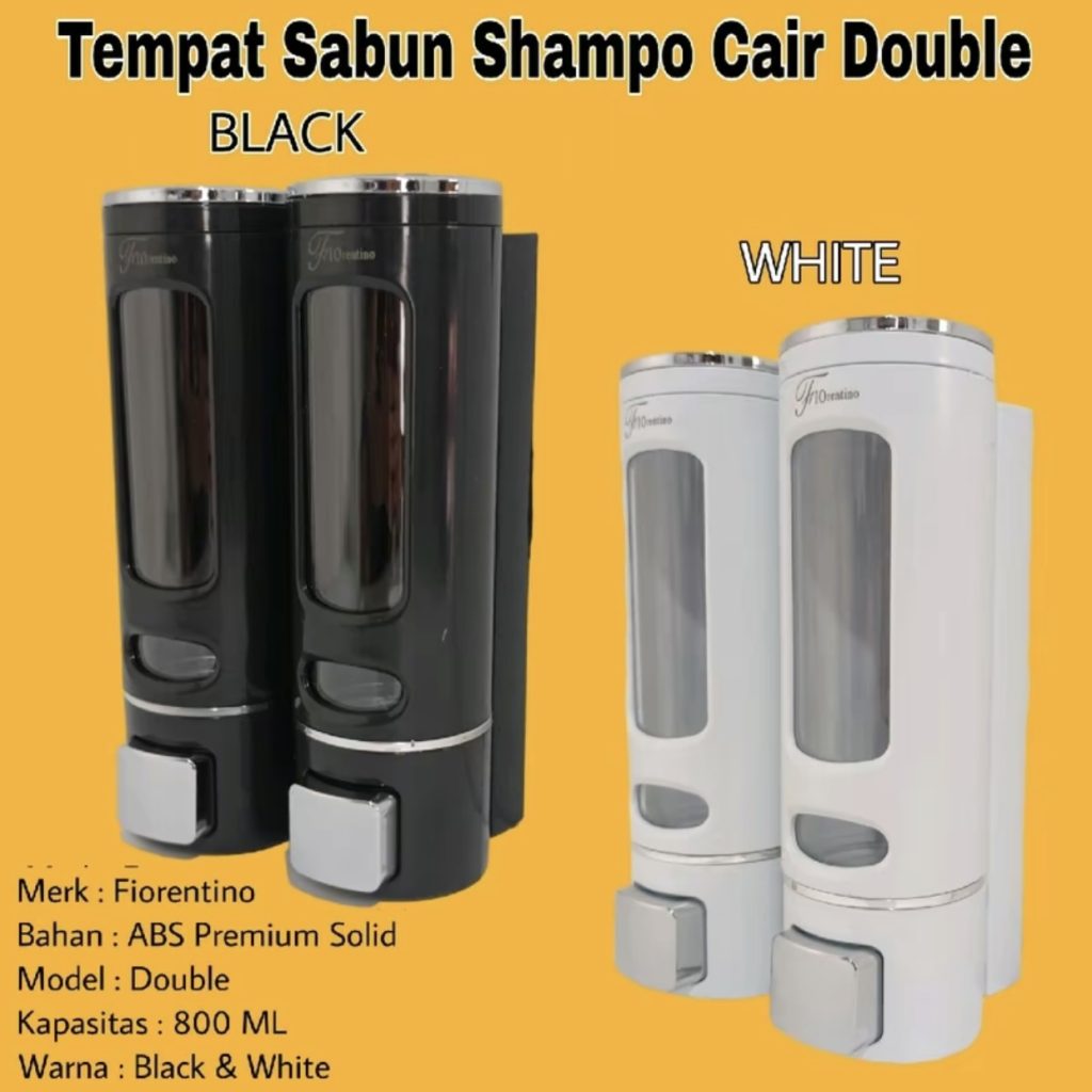 Soap Dispenser Tempat Sabun Shampo 2 Tabung - Double