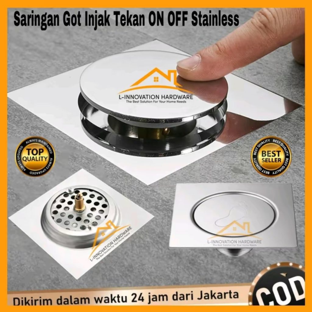 Floor Drain Saringan Got Injak, Stainless Steel SUS 304