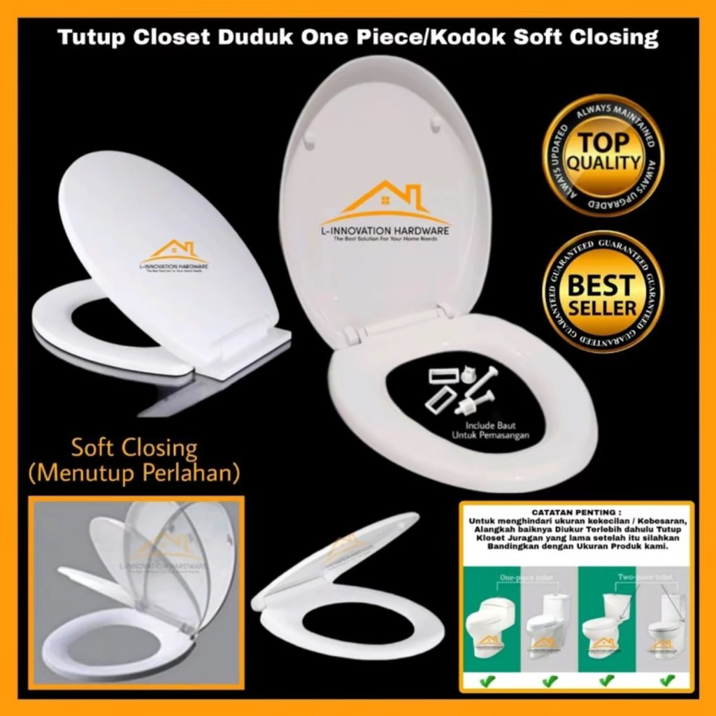 Tutup Closet duduk, Soft Close one piece